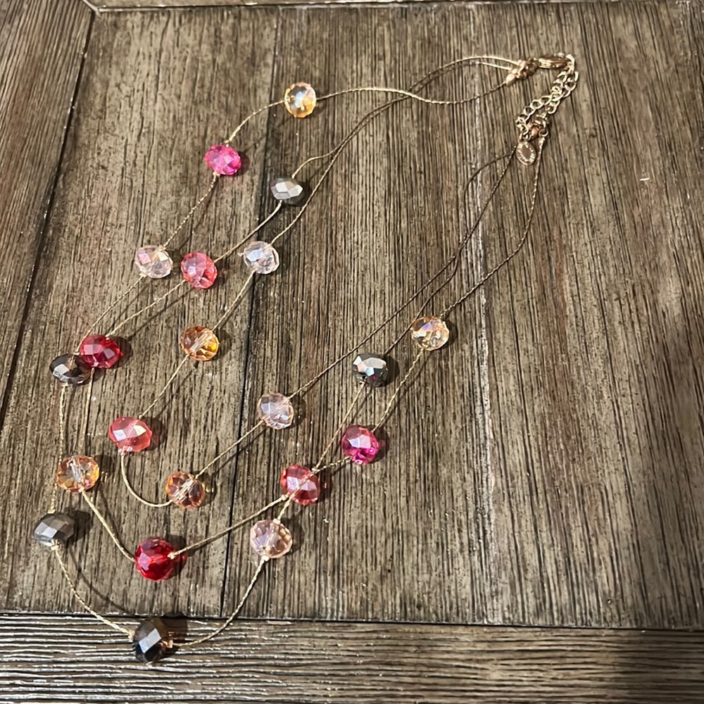 3 Tier Beaded Necklace